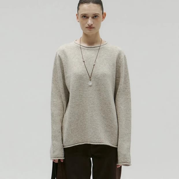 솔티페블 melange loose knit 멜란지 루즈 니트