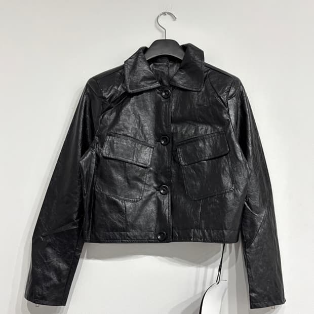 [새상품] 크롭 레더 가죽 자켓 2디자인