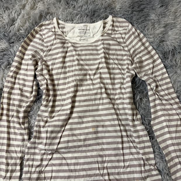 Japanese vintage 모리걸st 스트라이프 티셔츠