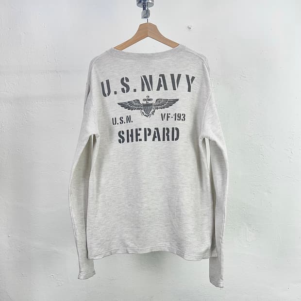 아비렉스 US NAVY 멜란지 롱슬리브