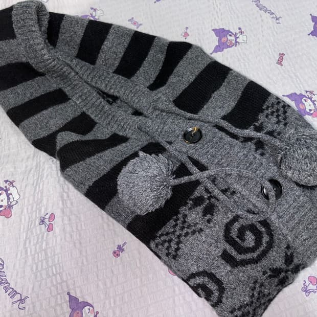 허그유어스킨 엔젤 윙 폼폼 가디건