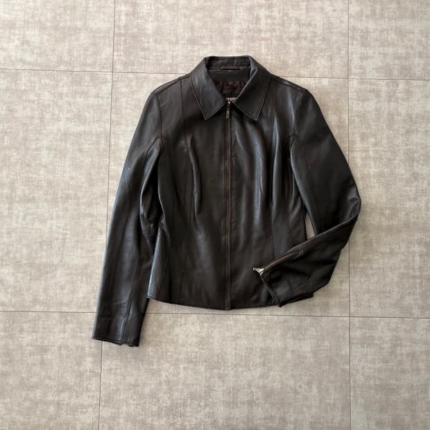 silm leather jacket