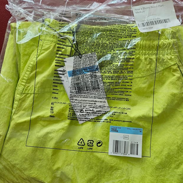 [M] 나이키 스투시 비치 팬츠 라임 그린