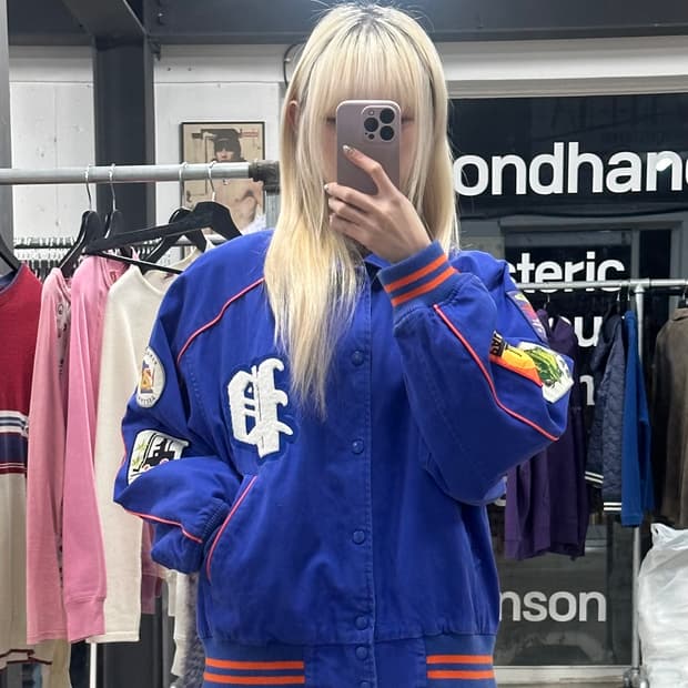 팔라스 패치 코튼 봄버 로얄 블루