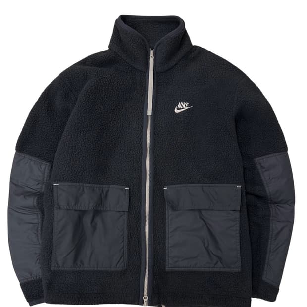 나이키 기모 후리스 플리스 집업 블랙 (M)