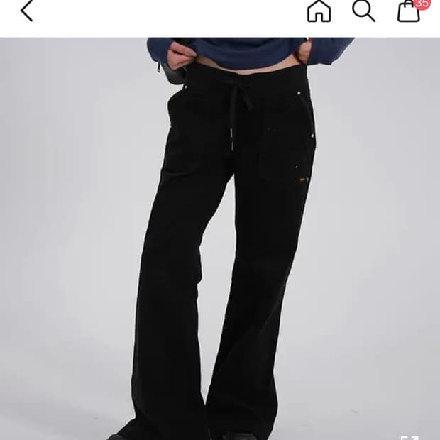 Ootj 코듀로이 로우라이즈 부츠컷 s