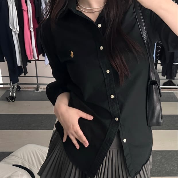 폴로 랄프로렌 블랙 옥스포드 셔츠
