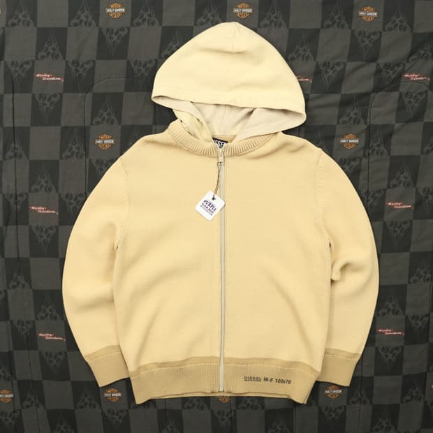 디젤 베이지 스웨터 니트 집업