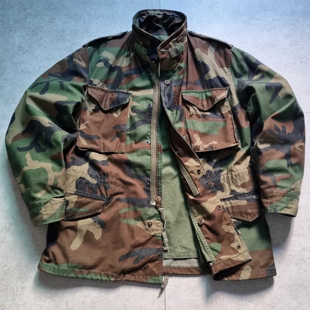 80s US Military 3세대 우드랜드 M-65 필드자켓 M-R
