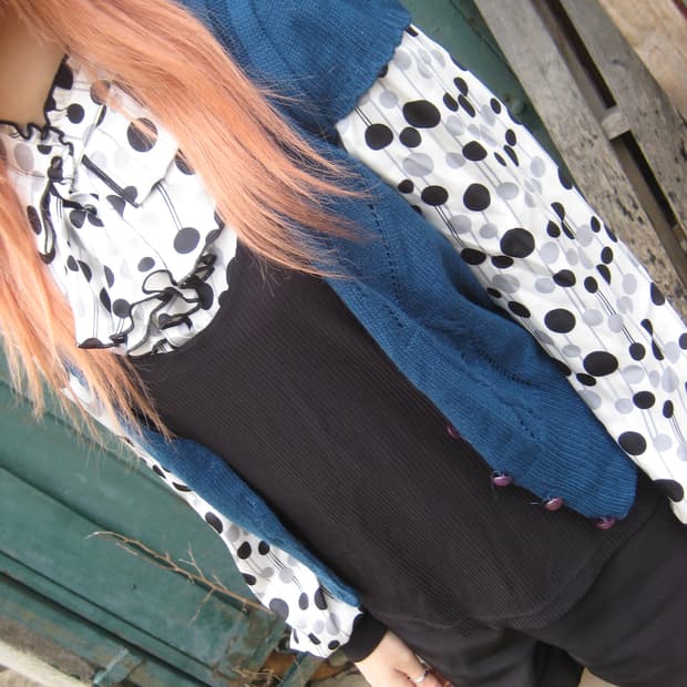 Vintage Blue Knit Vest 