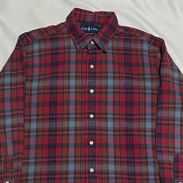 L 폴로랄프로렌 클래식 핏 체크 셔츠