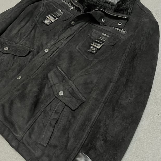 THRUXTON v-kei mood 스웨이드 무스탕 자켓