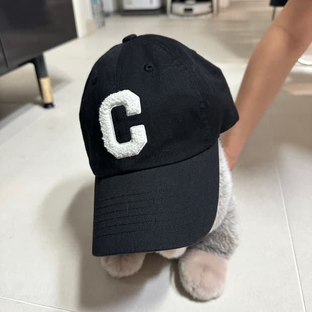 커버낫 스탠다드 핏 C로고 B.B 캡 블랙 (FREE)