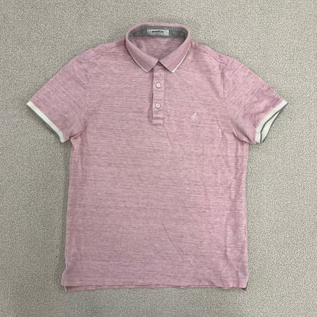 100 빈폴 린넨 반팔 카라 티셔츠 0225M1