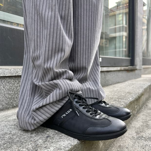 00s 블랙 프라다 스포츠 스니커즈
