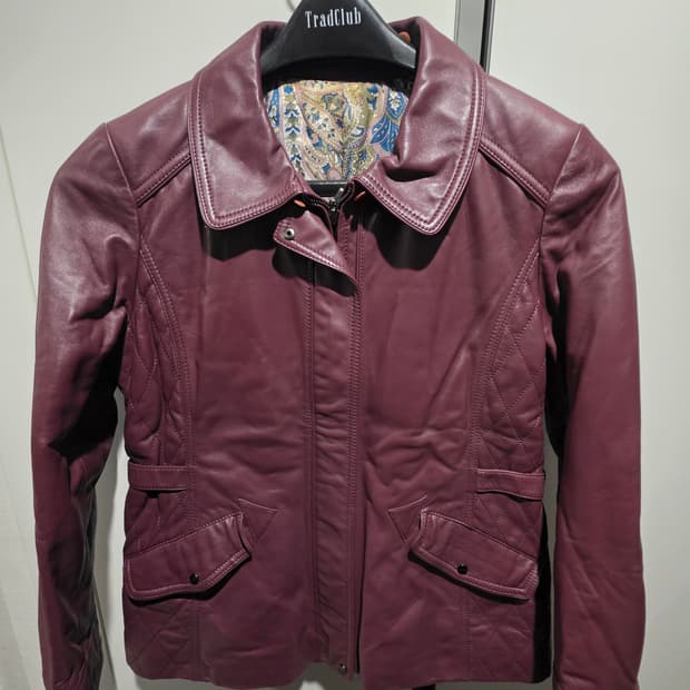 여성 양가죽 자켓 자주색77