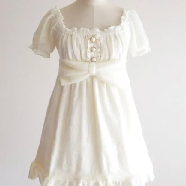 liz lisa 아이보리 리본 히메갸루 원피스