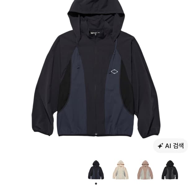 미스치프 SS 컬러블록 윈드브레이커 블랙 M