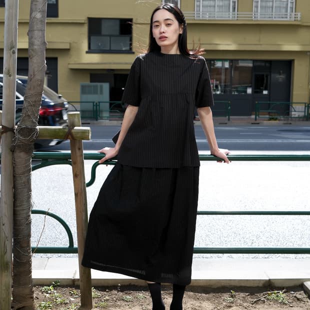 TAEY(태이) Shirring blouse/layered dress