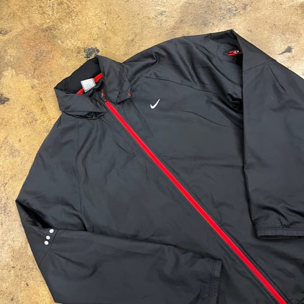 [정품/XL] 나이키 블랙 레드 바람막이 자켓 b10