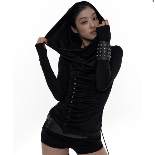 카시코 카울 버튼탑 롱슬리브