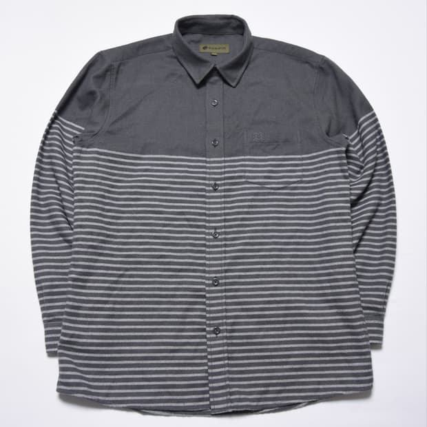 코오롱스포츠 남성 셔츠 105 그레이 스트라이프 캐주얼 상태좋음