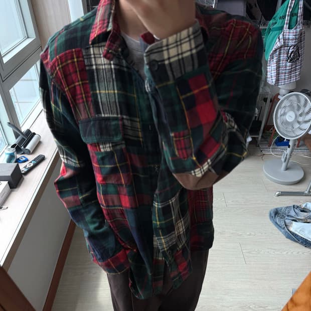 폴로 랄프로렌 플란넬 패치워크 셔츠