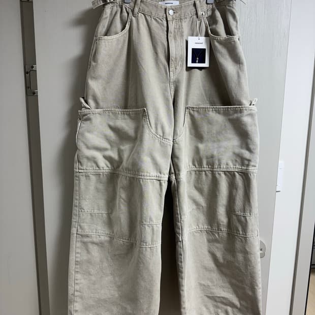 (2) 논노드 더블 니 커버 팬츠 빈티지 베이지