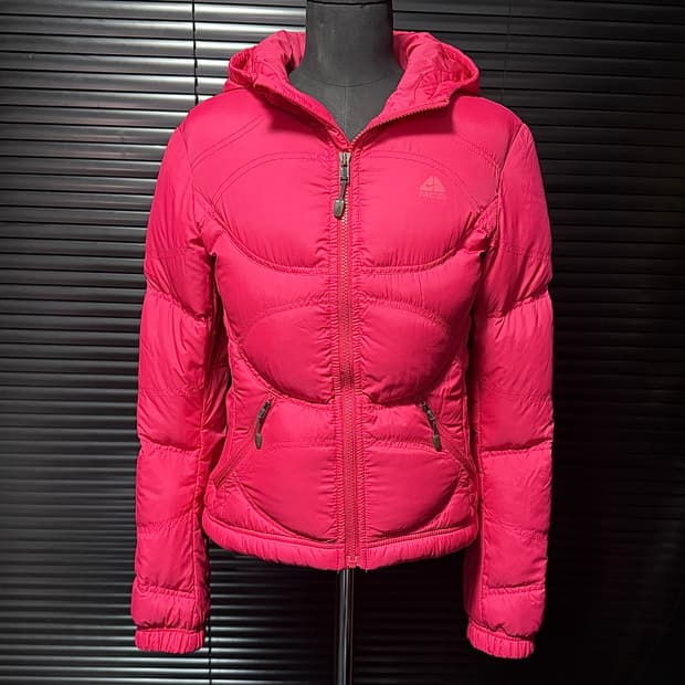 나이키 acg 핫핑크 550 하이넥 구스 다운 거위 패딩 경량 xs 85