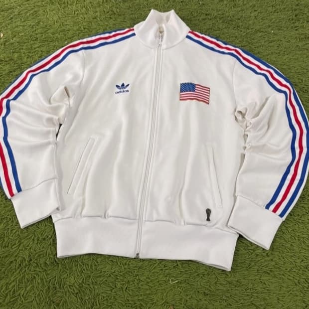 아디다스 희귀 성조기 미국 USA 트랙탑 져지집업 95/M
