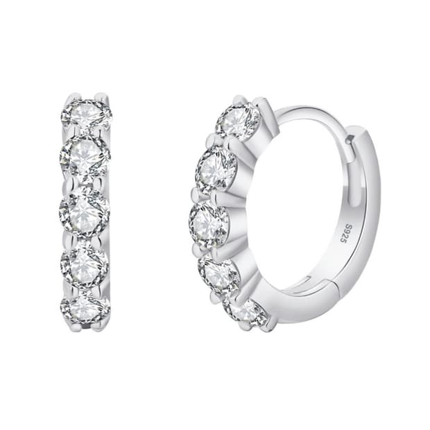 모이사나이트 1캐럿 파베세팅 링 귀걸이 실버925 GRA보증서 포함