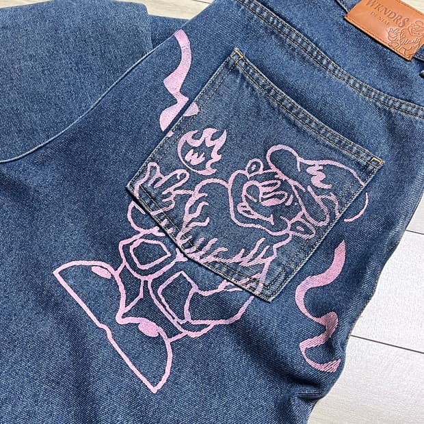 위캔더스 페인팅 데님 M