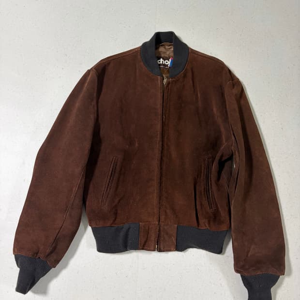 90s 쇼트 Schott 스웨이드 봄버 자켓 