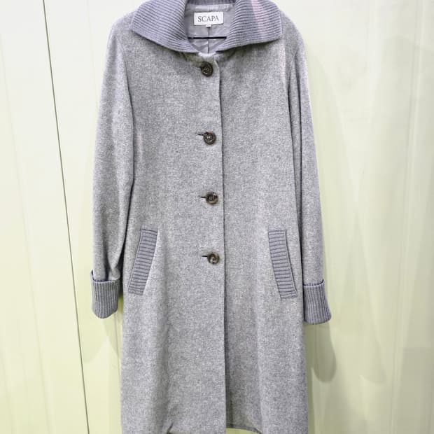 스카파 울 고급 니트 코트