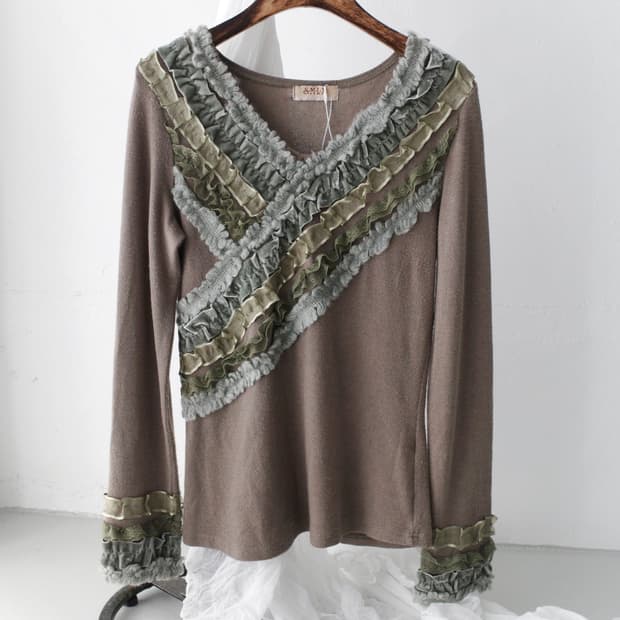 frill fur long sleeve