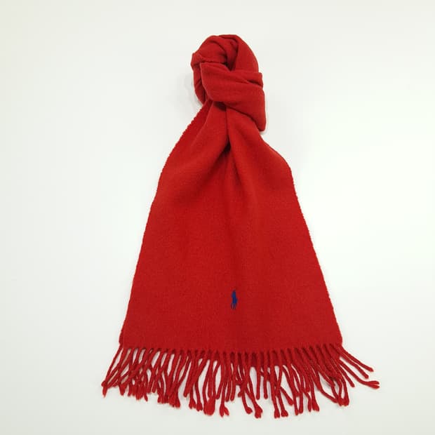 MX190 폴로 랄프로렌 레드 램스울 목도리 머플러