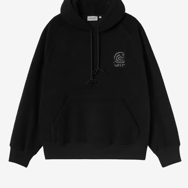 칼하트윕 후디드 헬릭스 스웻셔츠 블랙