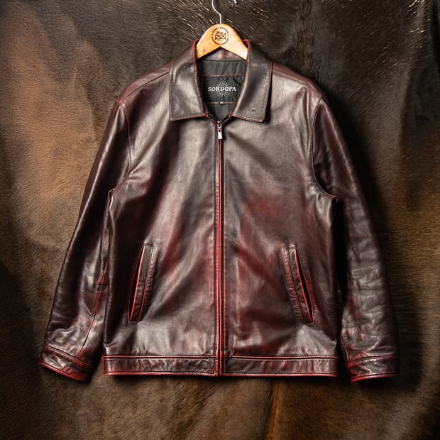 [105] 90s~ SORDOPA 소르도파 스티어하이드 레더자켓 