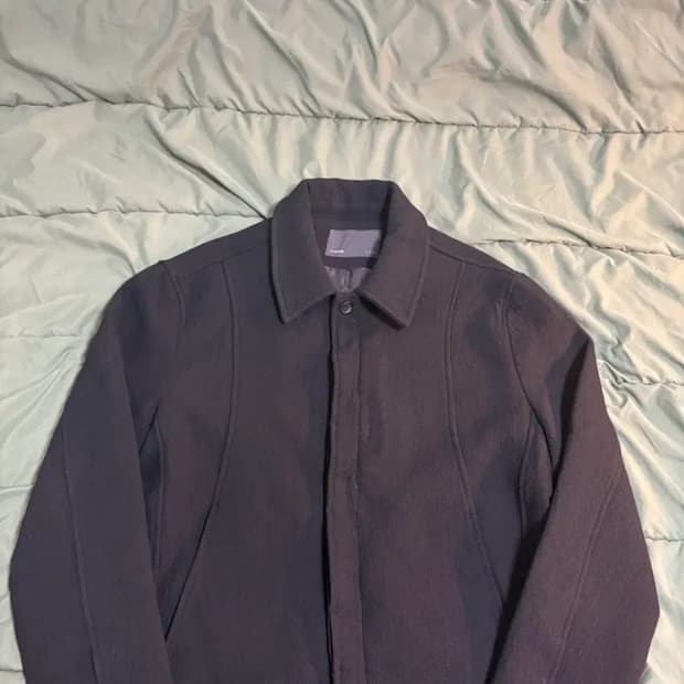 르마드 울 시그니처 블루종 자켓