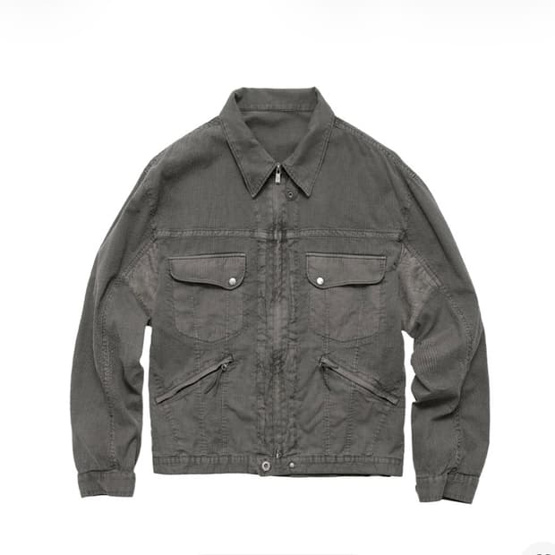 [3] 폴리테루 히코리 집 트러커 스트라이프 그레이