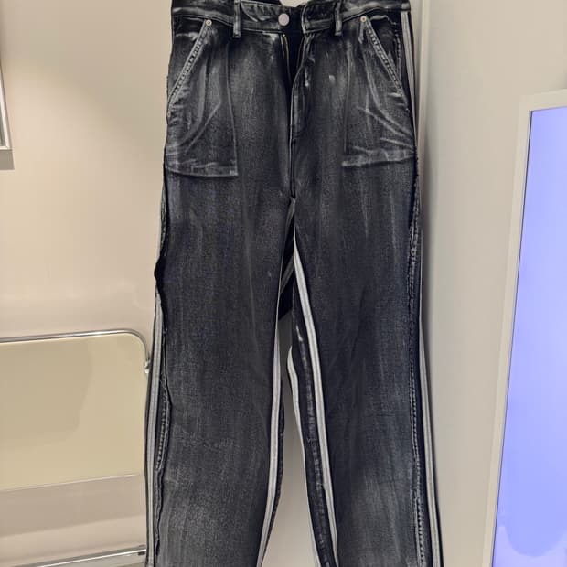 그레이 워싱데님팬츠 L