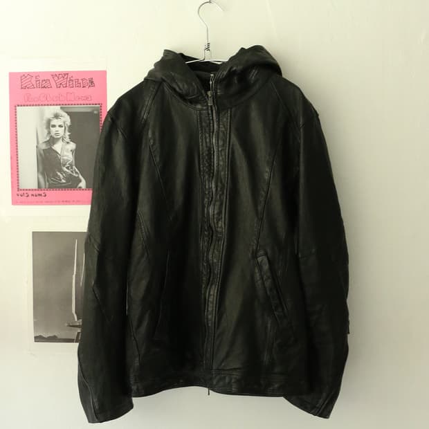 토네이도 마트 레더 후드 자켓 