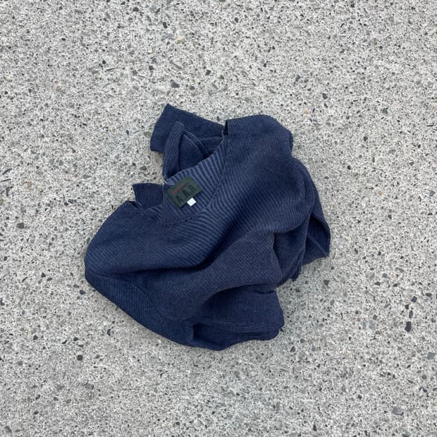 AAR BY YOJI YAMAMOTO 브이넥 블루컬러니트