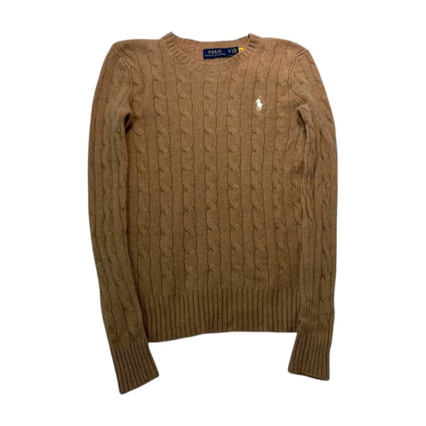 W 90 폴로 랄프로렌 신형라벨 램스울 꽈배기 니트