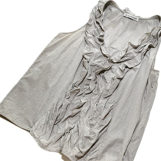 Jil sander 2010 ruffle sleeveless