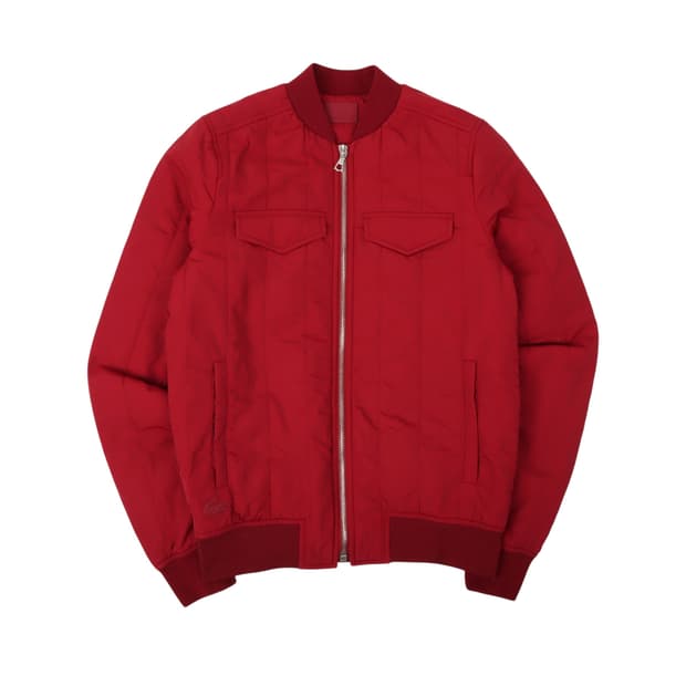 라코스테 레드 나일론 저온스 봄버 자켓