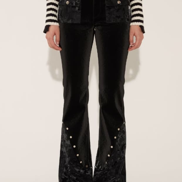 솔티페블 웨스턴 레더 팬츠