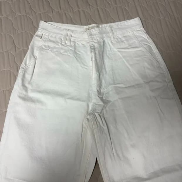 노운 벨티드 데님 화이트 1사이즈