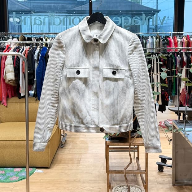 끌로디 피에르 스트라이프 린넨 혼방 자켓 