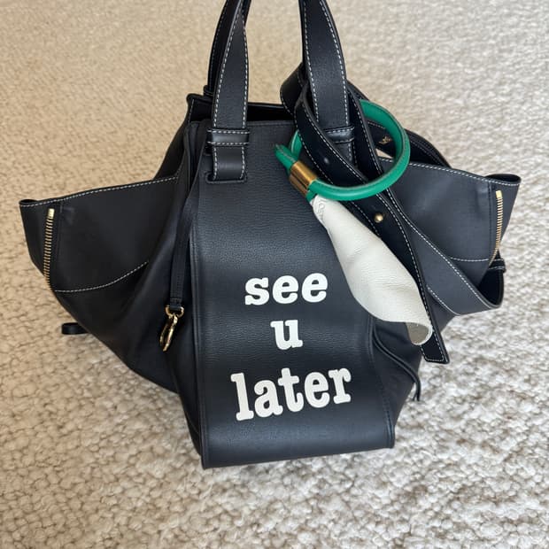 로에베 폰드 쇼퍼백 블랙